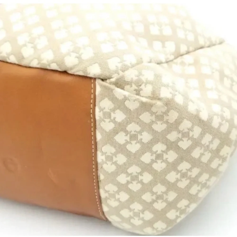 Kate Spade Classic Spade Stevie Baby Bag, Cream and Pink GUC